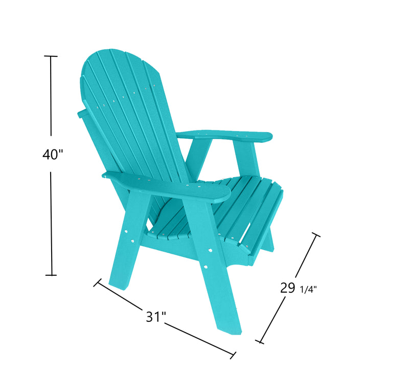 teal campfire chair dimensions for fire pit