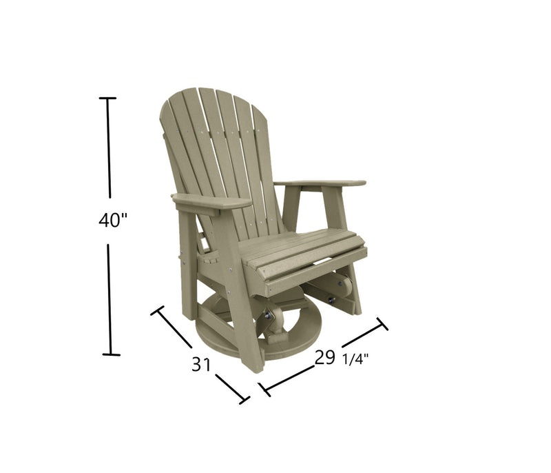 weatherwood outdoor swivel glider chair dimensions