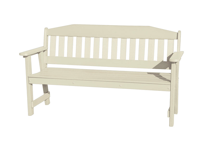 white all weather outdoor bench